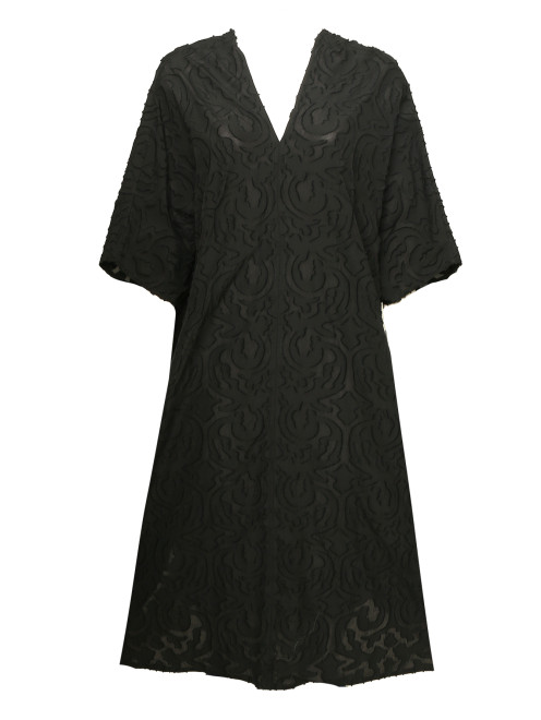 Платье из хлопка свободного кроя с узором Lorena Antoniazzi - Общий вид