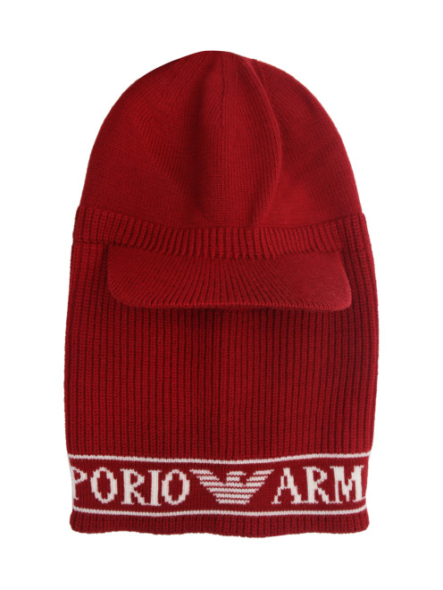 Шерстяная шапка с козырьком Emporio Armani - Общий вид