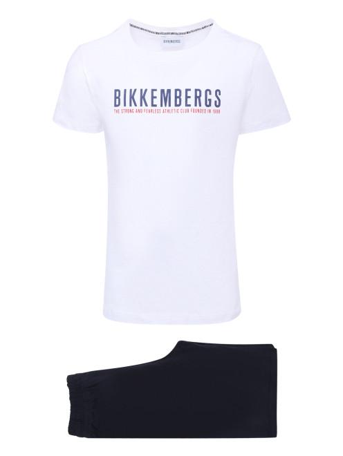 Костюм из хлопка: футболка и шорты Bikkembergs - Общий вид