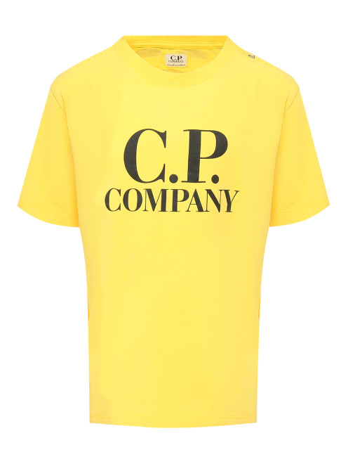 Хлопковая футболка с логотипом C.P. Company - Общий вид