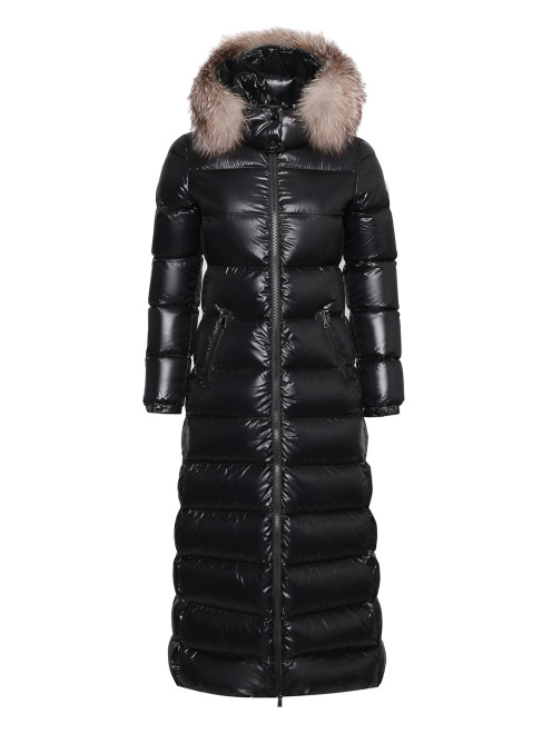 Пальто пуховое с капюшоном Moncler - Общий вид