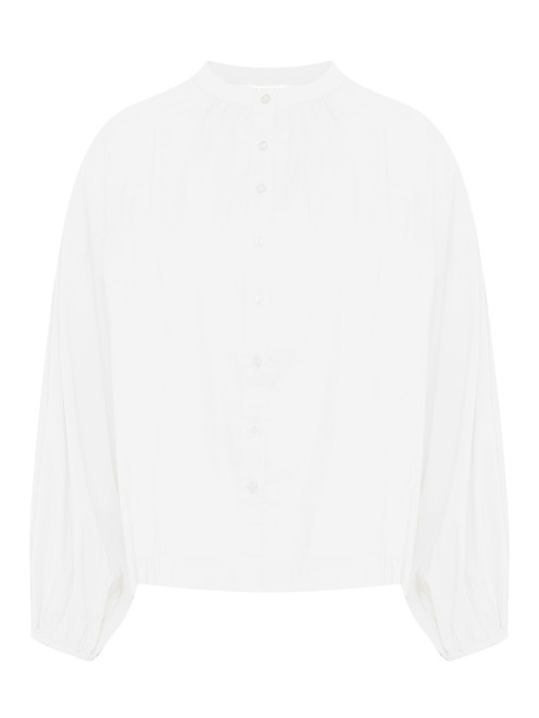 Блуза однотонная из хлопка на пуговицах Maia Bergman - Общий вид