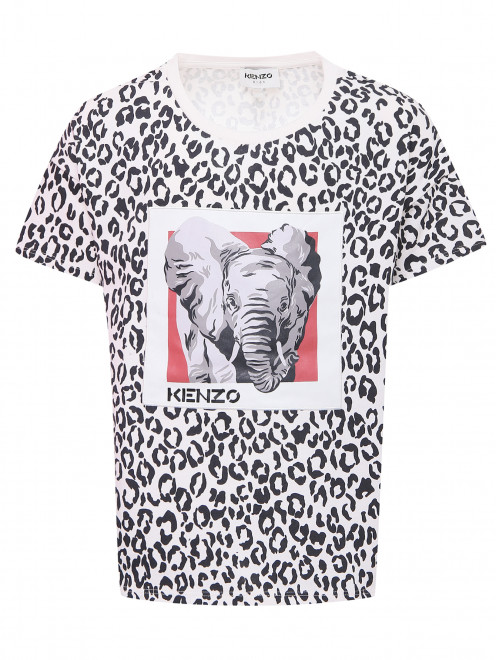 Трикотажная футболка с аппликацией Kenzo - Общий вид