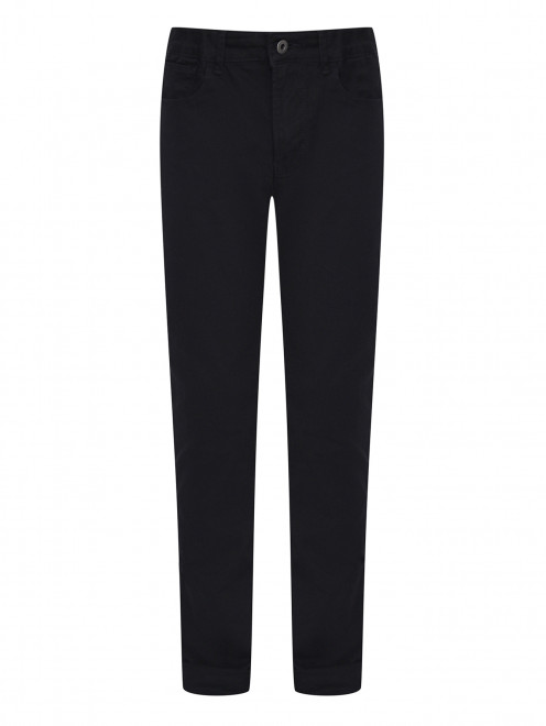 Однотонные брюки из хлопка Emporio Armani - Общий вид