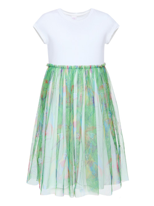 Трикотажное платье с юбкой из сетки SkirtsMore - Общий вид