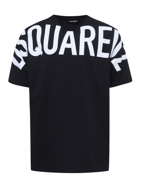 Футболка из хлопка с контрастным принтом Dsquared2 - Общий вид