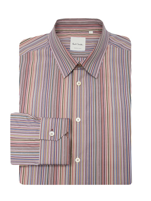Рубашка из хлопка с узором полоска Paul Smith - Общий вид
