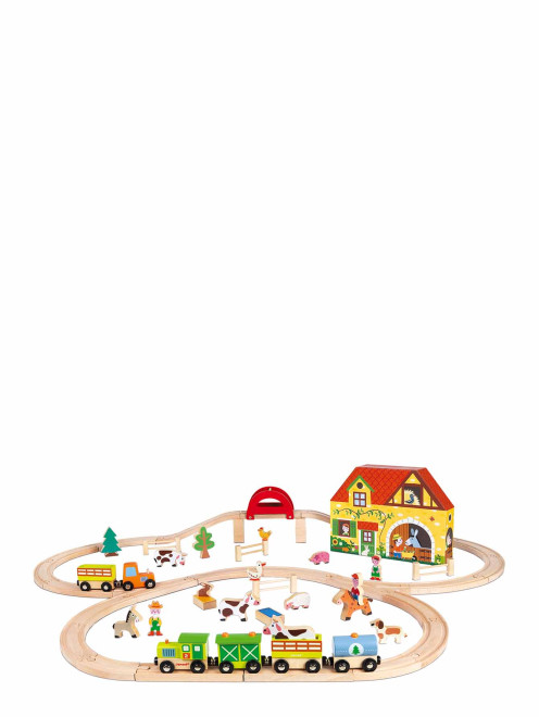Игровой набор с железной дорогой "Ферма" Janod - Общий вид