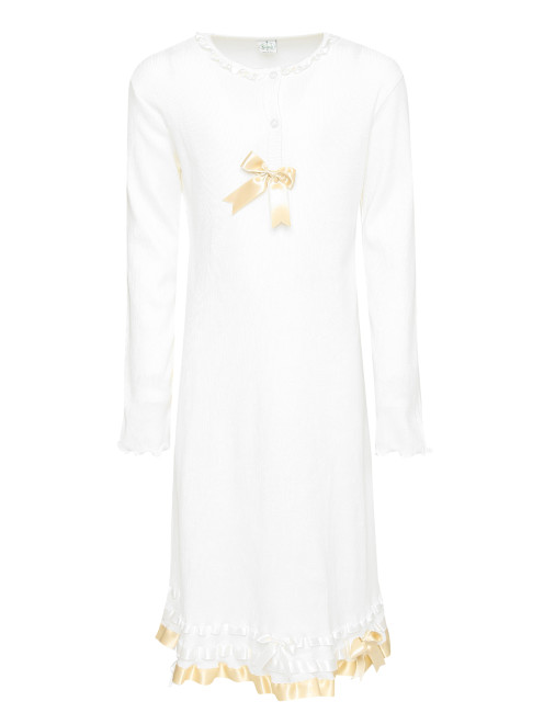 Ночная сорочка из хлопка с бантами Giottino - Общий вид