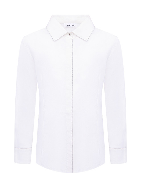 Блуза из хлопка с декором Aletta Couture - Общий вид