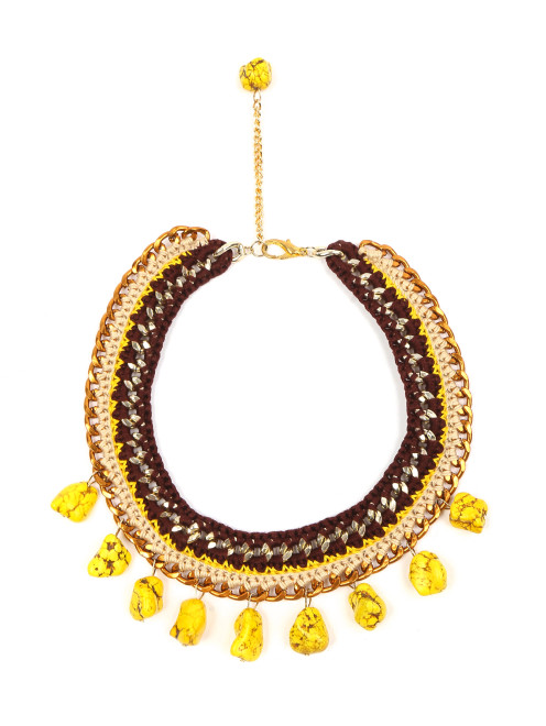 Ожерелье из текстиля с камнями Inga Kazumyan - Общий вид