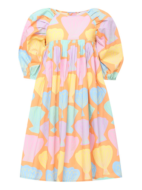 Платье из хлопка с узором Stella McCartney kids - Общий вид