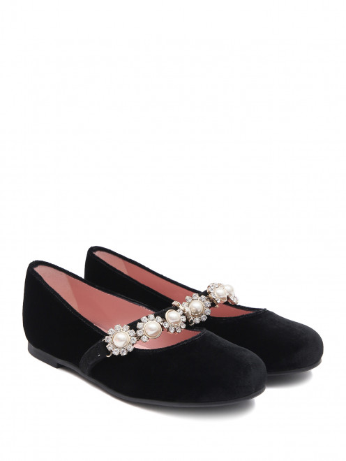 Туфли из бархата с перемычкой из камней Pretty Ballerinas - Общий вид
