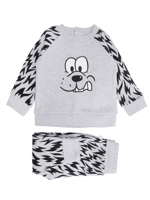 Хлопковый костюм с принтом Stella McCartney kids - Общий вид