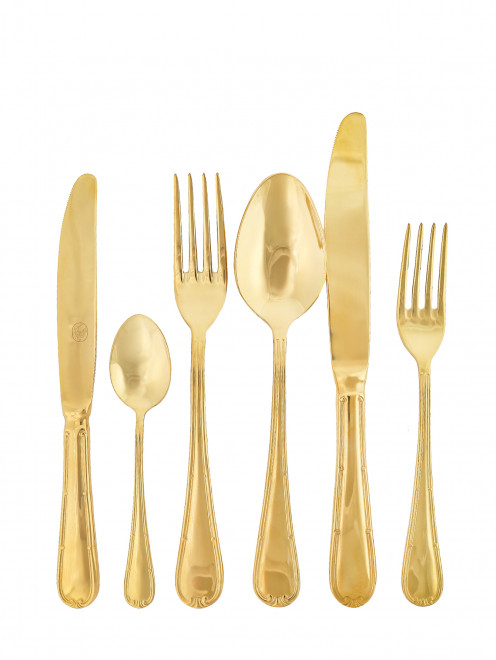 Набор столовых приборов Rialto pvd gold 75 шт Broggi 1818 - Общий вид