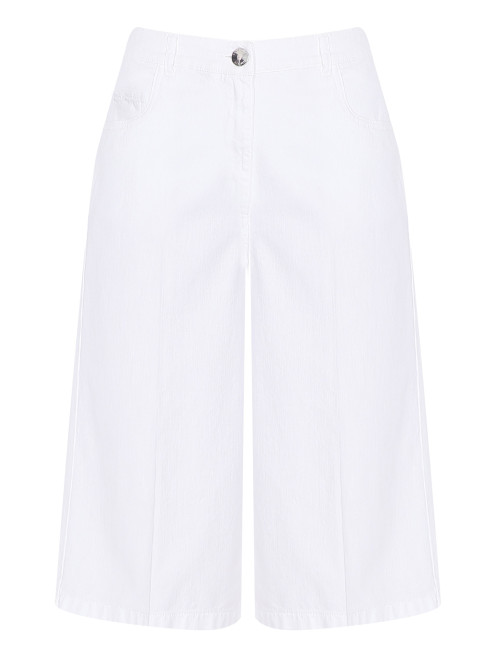 Джинсовые шорты из хлопка с вышивкой Moschino Boutique - Общий вид