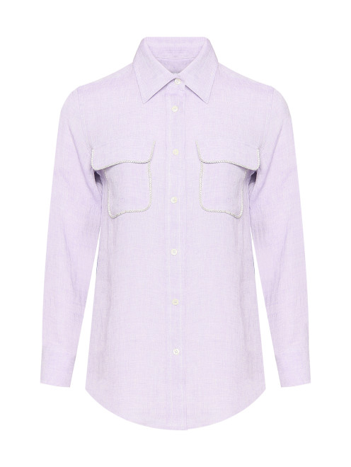 Блуза из льна с карманами Forte Dei Marmi Couture - Общий вид