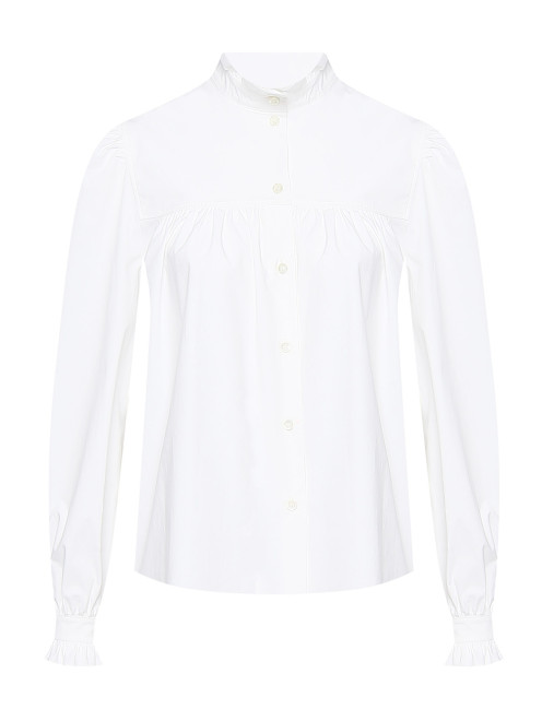 Однотонная блуза с рюшами Moschino Boutique - Общий вид