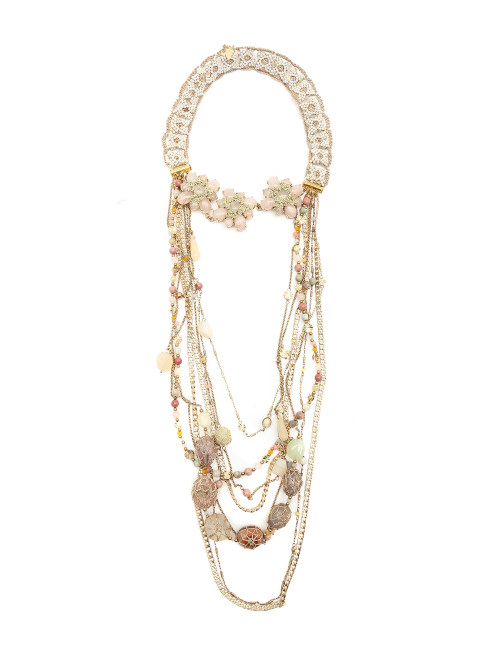Ожерелье многослойное из цепей и стекляруса St. Erasmus - Общий вид